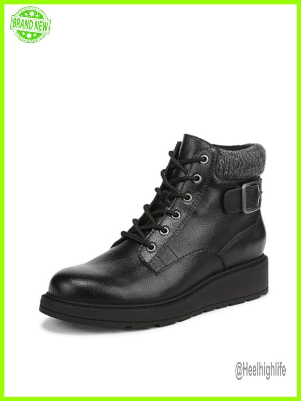 Vegan Faux Leather Sweater Knit Collar Ankle Booties with Zip